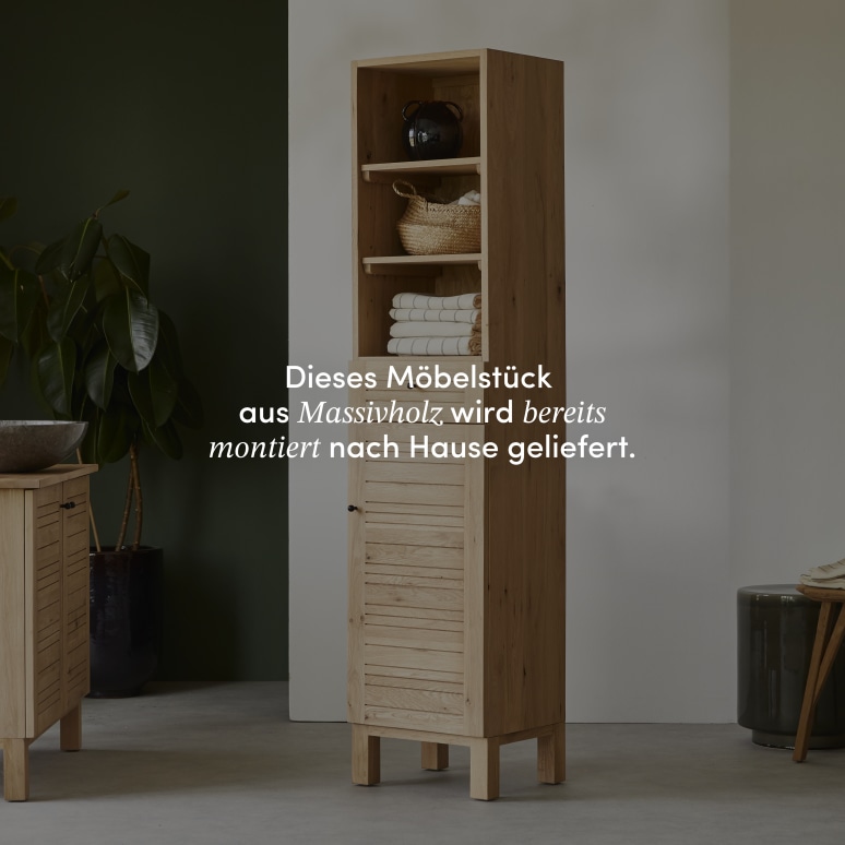 Soho - Hochschrank aus massivem Eichenholz