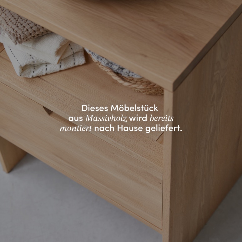 Kwarto - Waschtischunterschrank aus massiver Eiche 60 cm