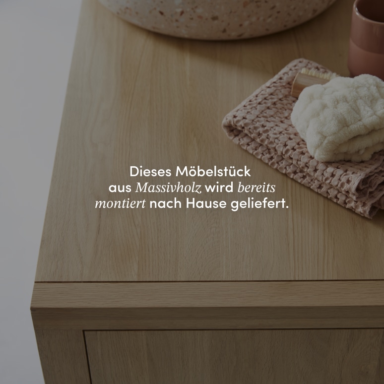 Jonàk - Waschtischunterschrank aus massiver Eiche 95 cm