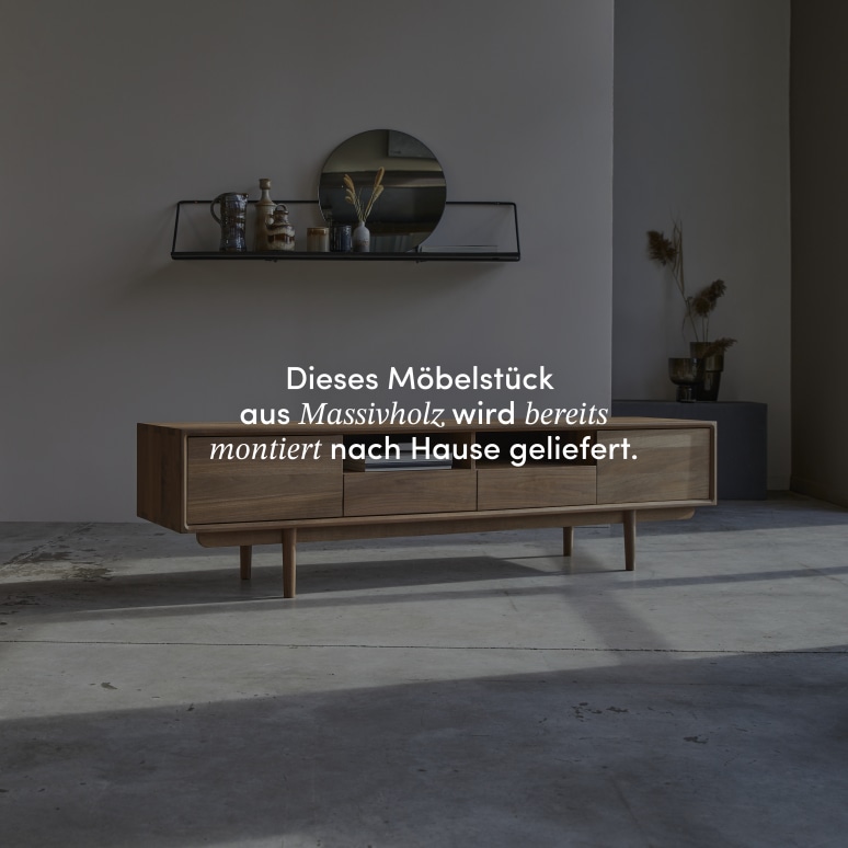 Ellie - TV Schrank aus massivem Nussbaum 180 cm