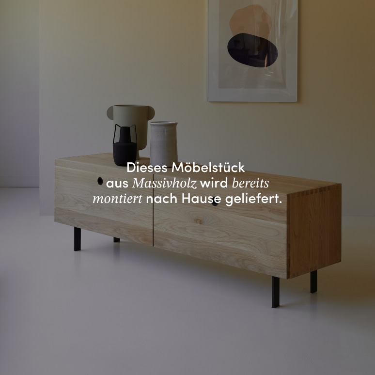 Jeanne - TV Schrank aus massivem Eichenholz 160 cm