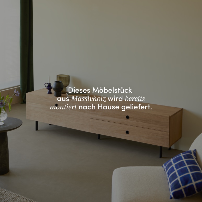 Jeanne - TV Schrank aus massivem Eichenholz 200 cm