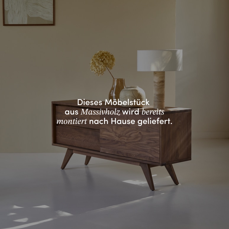 Esmée - Buffet aus massivem Nussbaum 130 cm