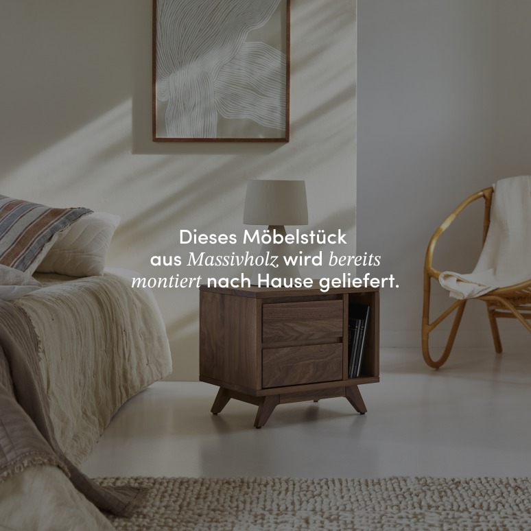 Esmée - Nachttisch aus massivem Nussbaum