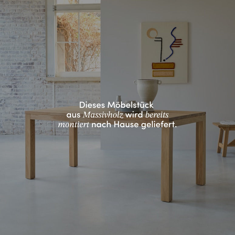 Eden - Esstisch aus massiver Eiche ohne Knoten 6/8 Pers.