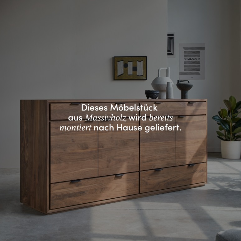 Senson - Sideboard aus massivem Nussbaum 200 cm