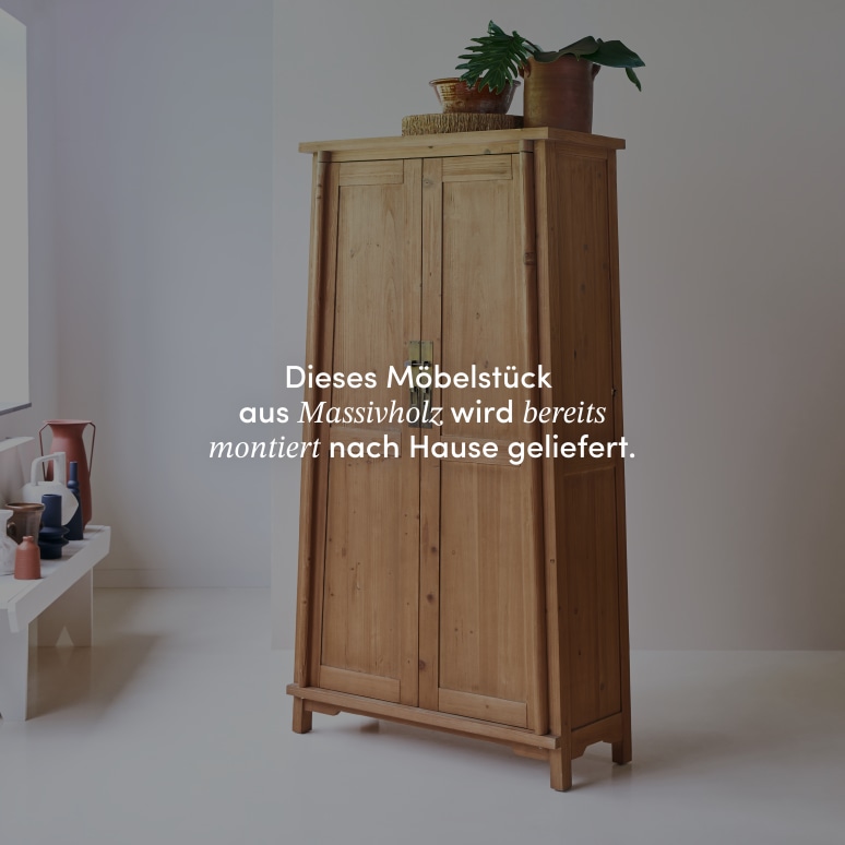 Yuki - Garderobenschrank aus recycelter Massivkiefer