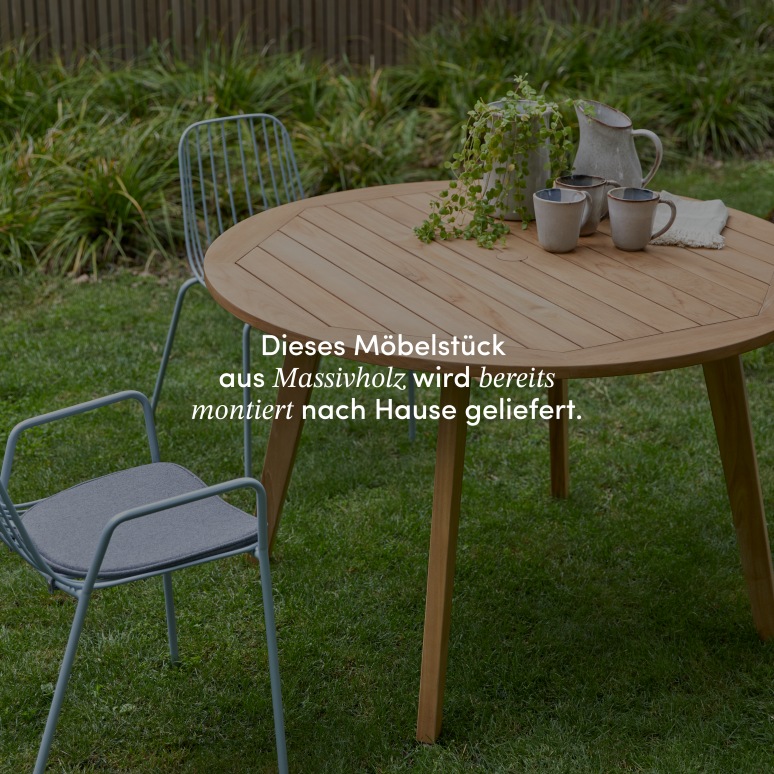 Mila - Outdoor Tisch aus massivem Teak 6 Pers.