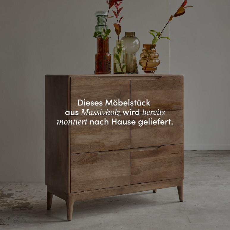 Gabrielle - Wohnzimmerkommode aus massivem Mangoholz