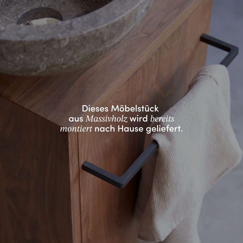 Stelle - Waschtisch-Unterschrank aus massivem Nussbaum