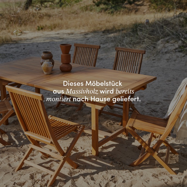 Capri - Rechteckiger Outdoor Tisch ausziehbar aus massiver Akazie 12 Pers.