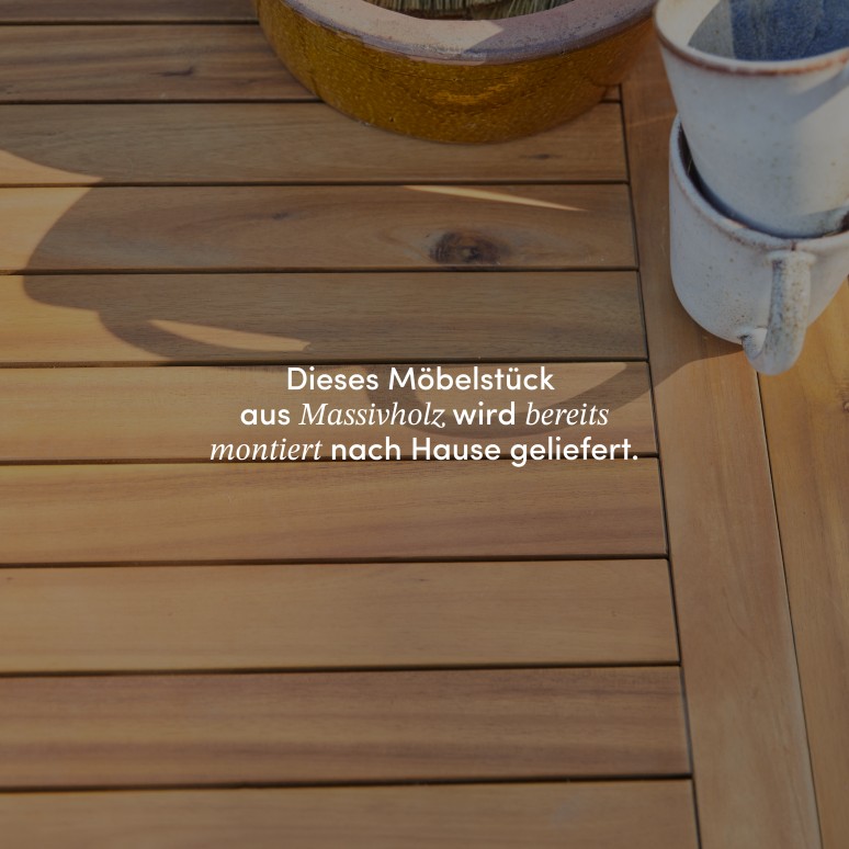 Capri - Ovale Outdoor Gartenmöbel Set aus massiver Akazie 8 Stühle