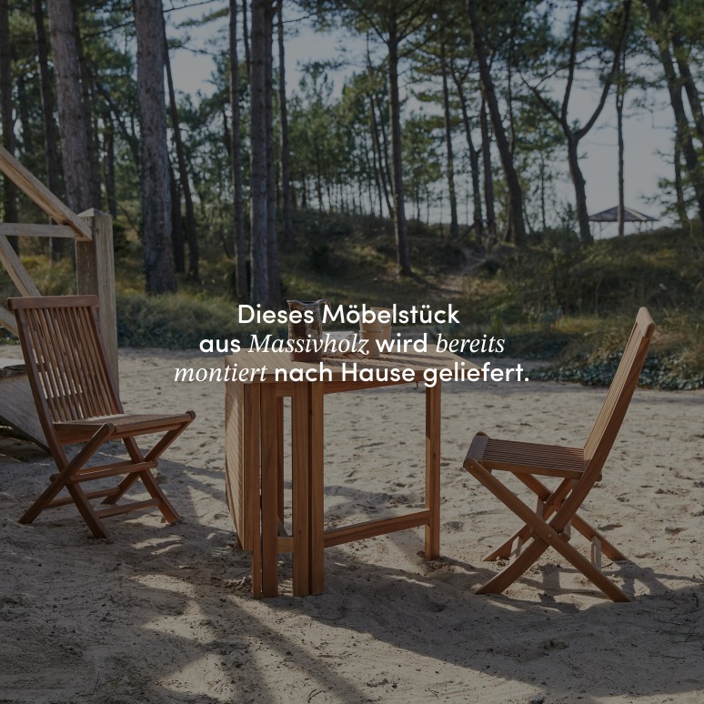 Capri - Klappbarer Gartentisch aus massiver Akazie 2/4 Pers.