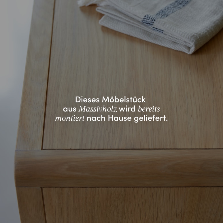 Come - Kommode aus massiver Eiche und Rattangeflecht