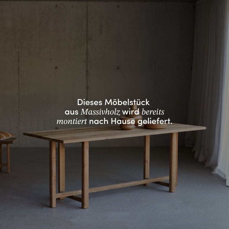 Antonia - Esstisch aus massivem Recycling-Teak 6-8 Personen