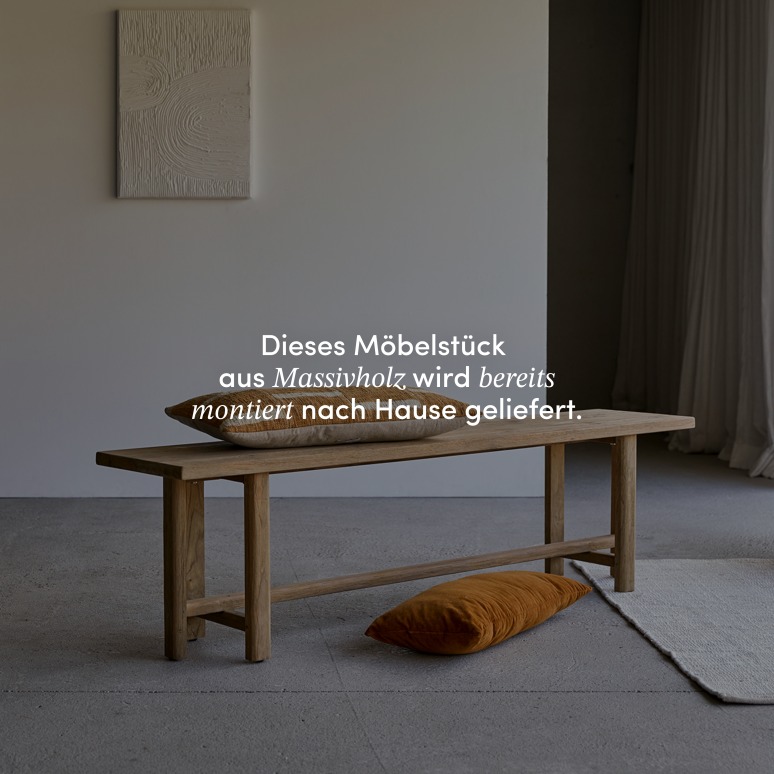 Antonia - Deko-Bank aus massivem Recycling-Teak