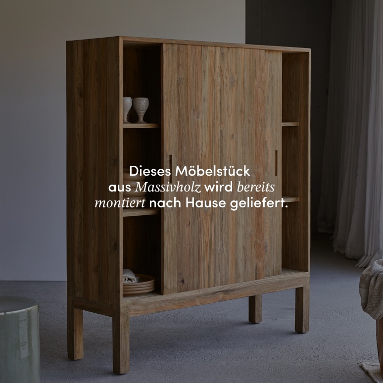 Elias - Anrichte aus massivem Recycling-Teak 130 cm