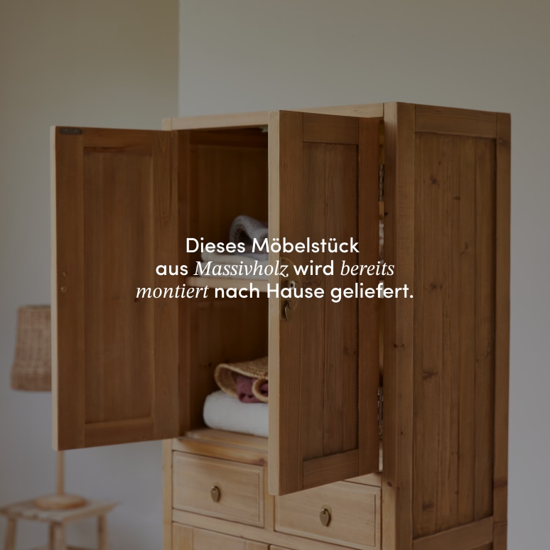 Yuki - Kinderschrank Natur aus massiver Recycling-Kiefer