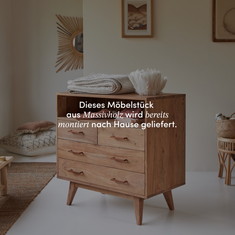 Oslo - Kinder-Kommode aus massiver Akazie