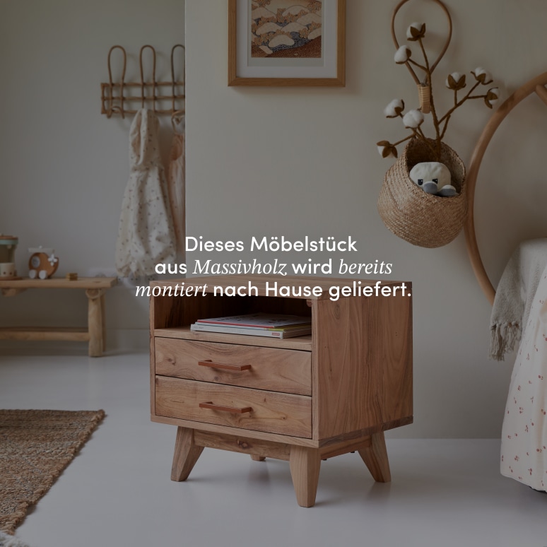Oslo - Kinder-Nachttisch aus massiver Akazie