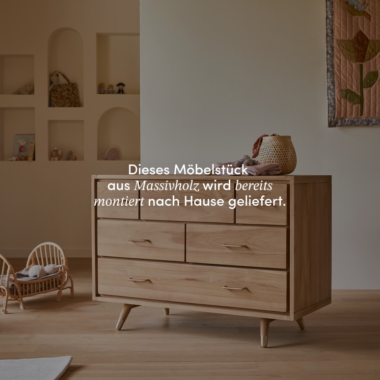 Kort - Kinderkommode aus massivem Teakholz