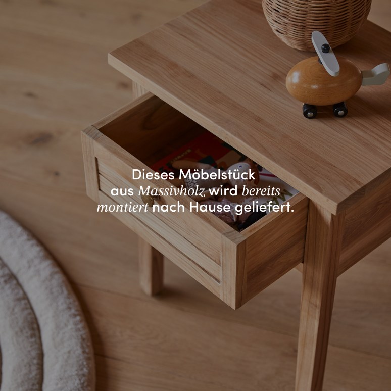 Suzette - Kinderbett-Nachttisch aus massivem Teakholz