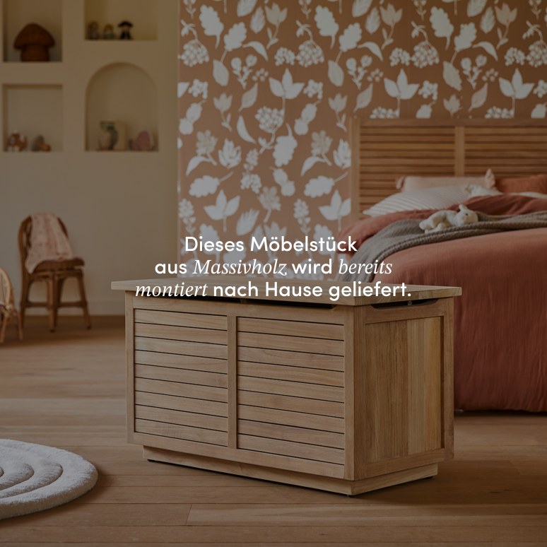 Suzette - Kindertruhe aus massivem Teakholz