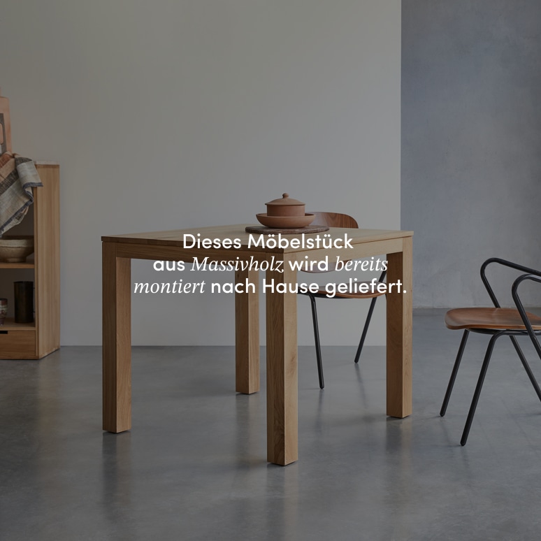Eden - Tisch aus massivem Eichenholz 2-4 Pers.