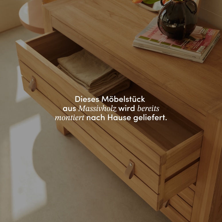 Minimalys - Kommode aus massivem Teakholz