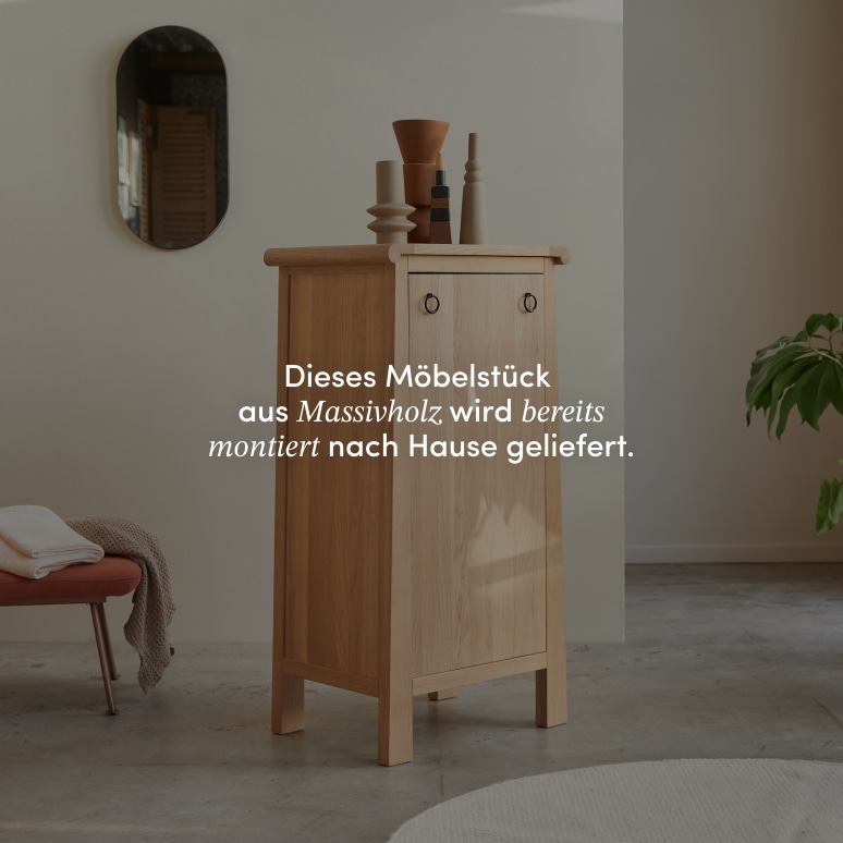 Volute - Niedrige Säule aus massiver Eiche