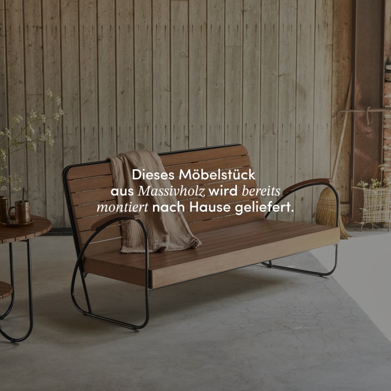 Key Wood - Gartenbank aus massivem Akazienholz 3-Sitzer