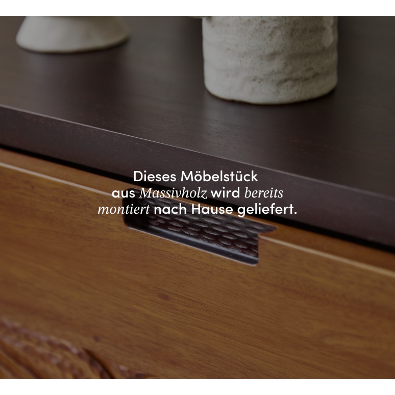Frida - TV-Möbel aus massivem Mahagoniholz 200 cm