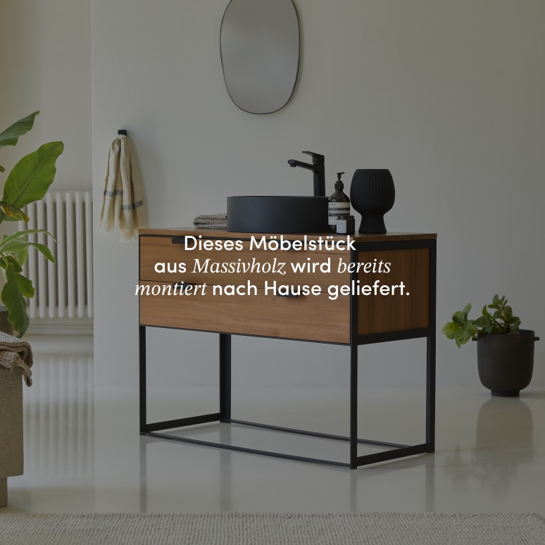 Urban - Waschtischunterschrank aus massiver Akazie 100 cm