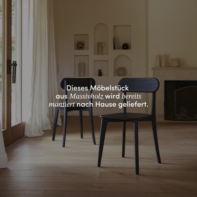 Abel - Stuhl aus massivem Mahagoni black