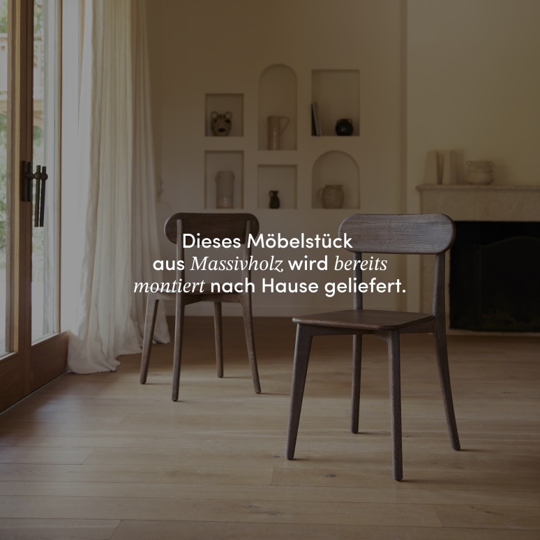 Abel - Stuhl aus massivem braunem Mahagoni