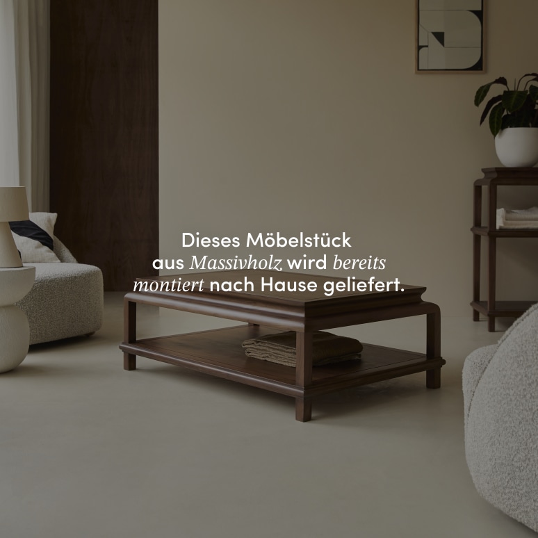 Achille - Rechteckiger Couchtisch aus massivem Akazienholz