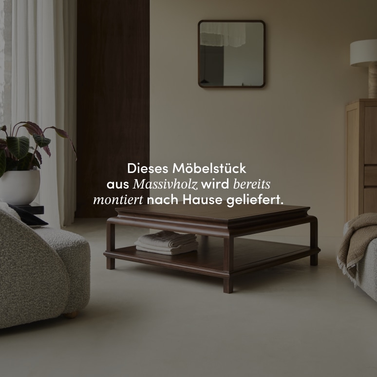 Achille - Quadratischer Couchtisch aus massivem Akazienholz