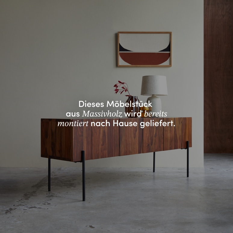 Honorine - Hohes TV-Möbel aus massivem Palisanderholz 170 cm