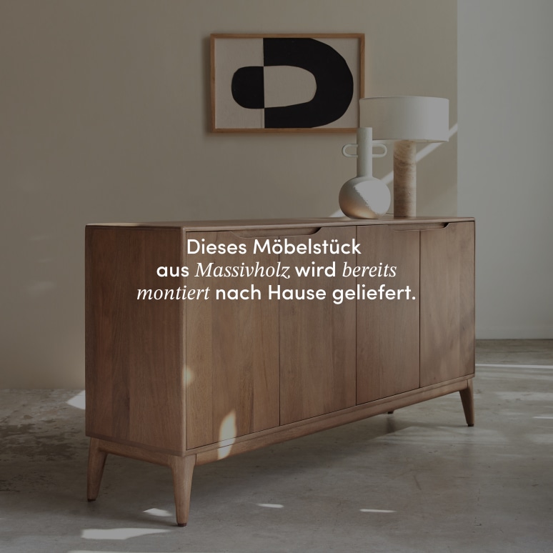 Gabrielle - Sideboard aus massivem Mangoholz, 160 cm