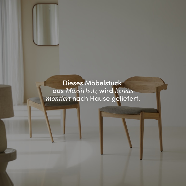 Guido - Stuhl aus massivem Teakholz und Stoff