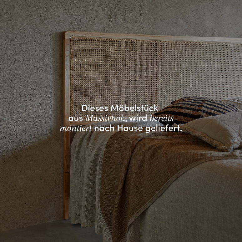 Adèle - Kopfteil aus Rattangeflecht 200 cm