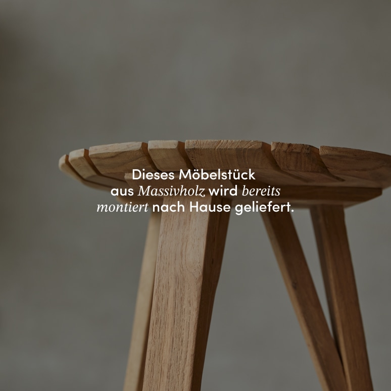 Katrine - Nachttisch aus massivem, recyceltem Teakholz