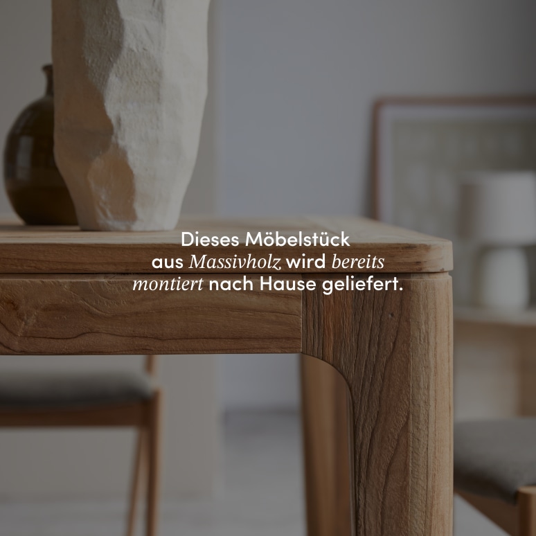 Ruth - Esstisch aus massivem, recyceltem Teakholz 4–6 Personen