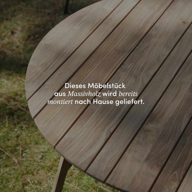 Katrine - Gartentisch aus massivem, recyceltem Teakholz 6 Pers.