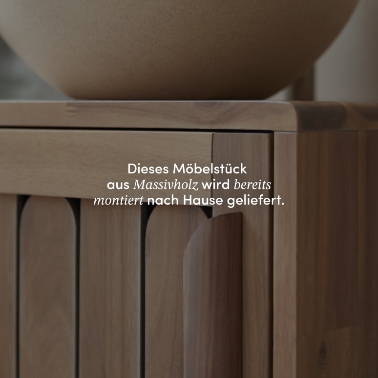 Lila - Badezimmermöbel aus massiver Akazie 50cm