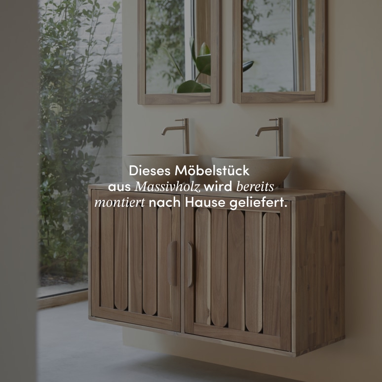Lila - Badezimmermöbel aus massiver Akazie 120cm