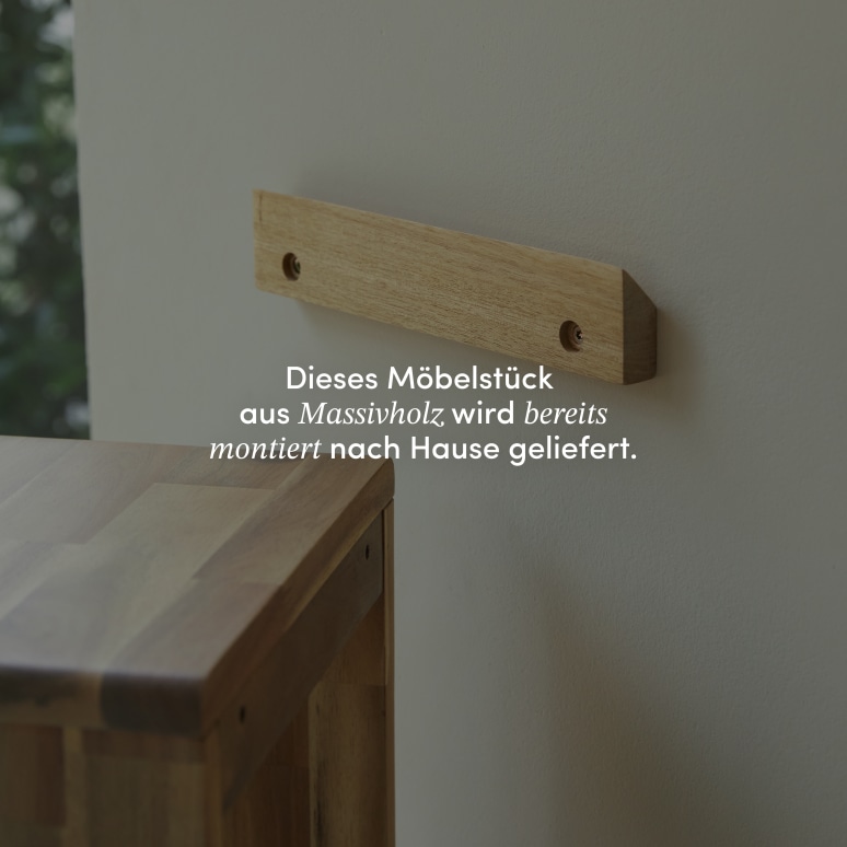 Lila - Hängeschrank aus massivem Akazienholz