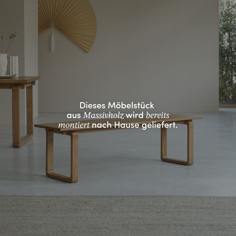 Sybille - Sitzbank aus massiver Eiche