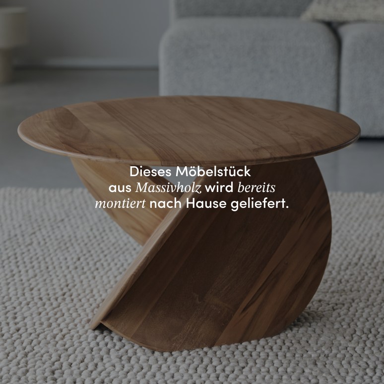 Gonzague - Couchtisch aus massivem Teakholz, kleines Modell