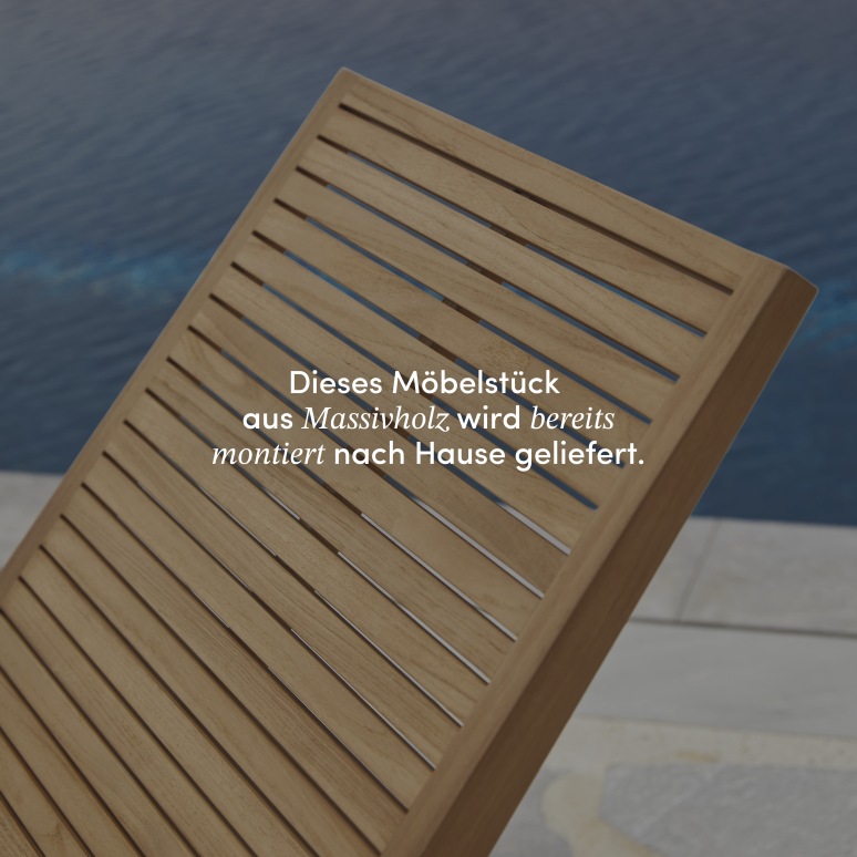 Teo -  Gartenliege aus massivem Teakholz